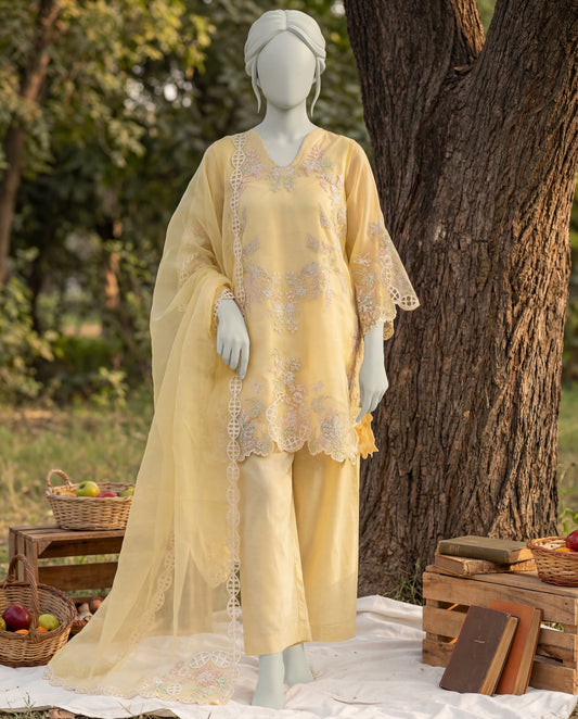 SAVINA - 3 PIECE EMBROIDERY SUIT