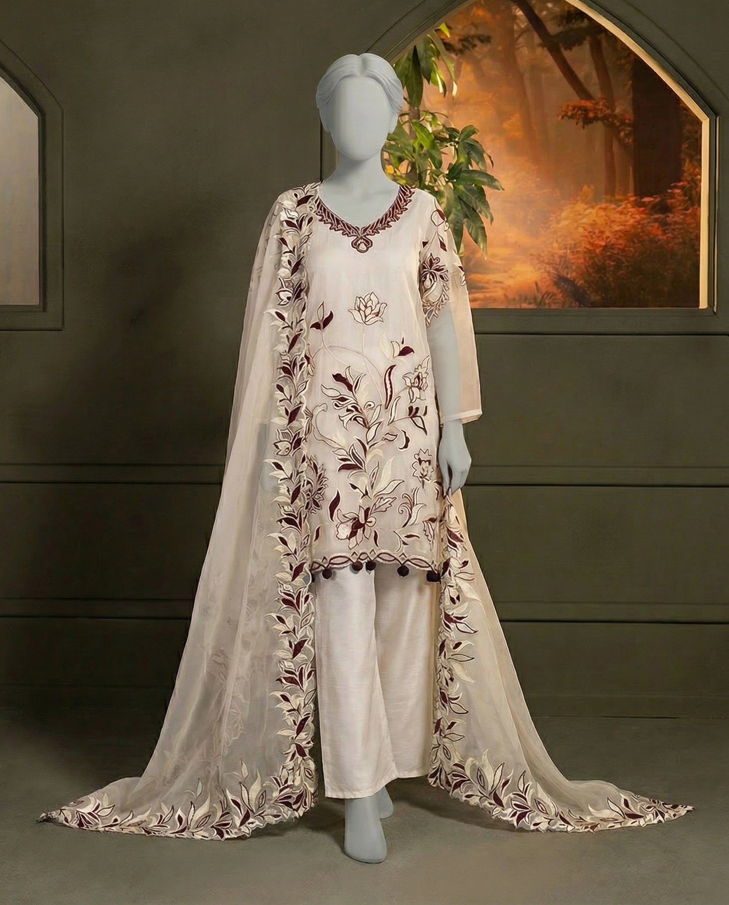 ANITA - 3 PIECE EMBROIDERY SUIT