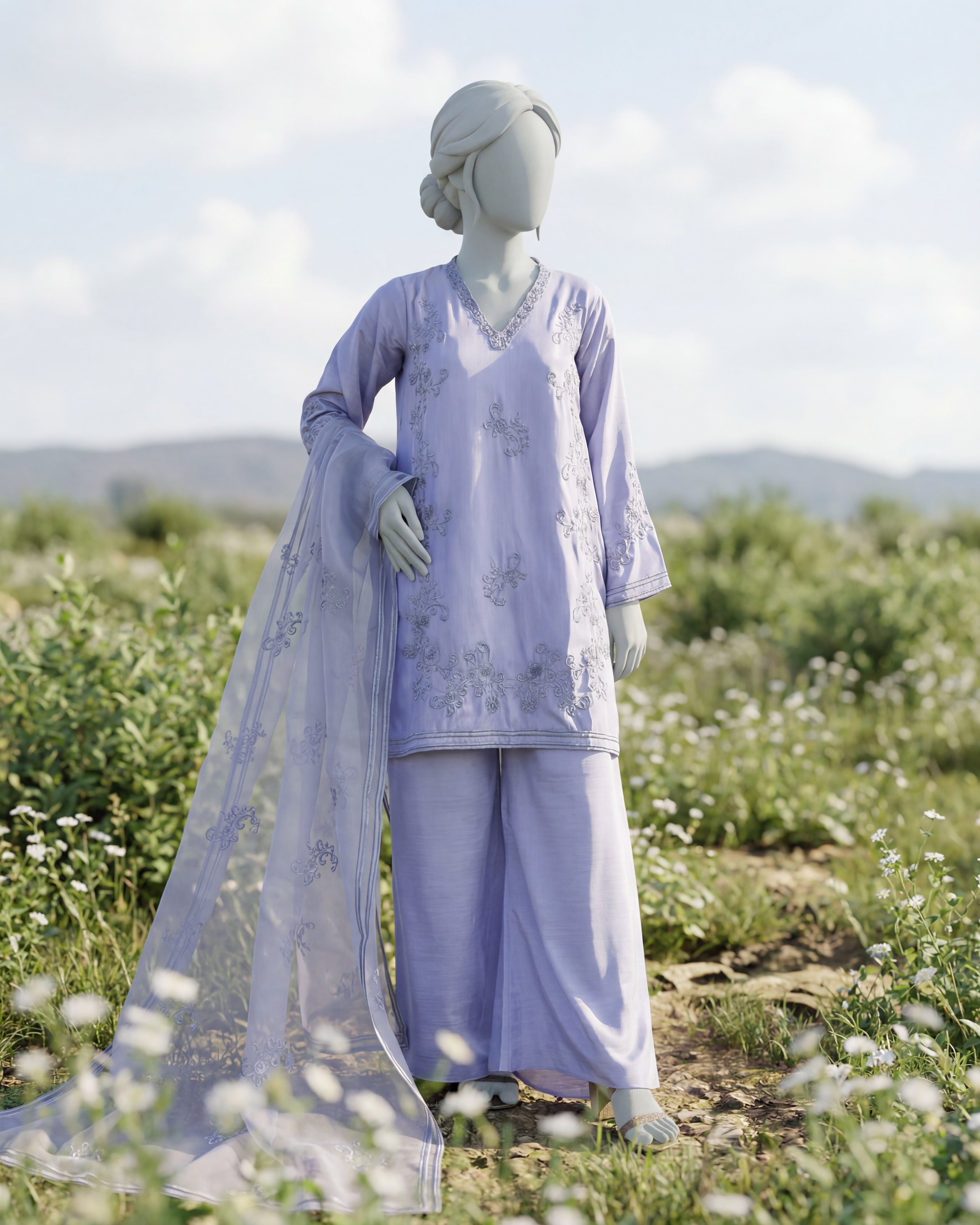 AZIMAH - 3 PIECE EMBROIDERY SUIT