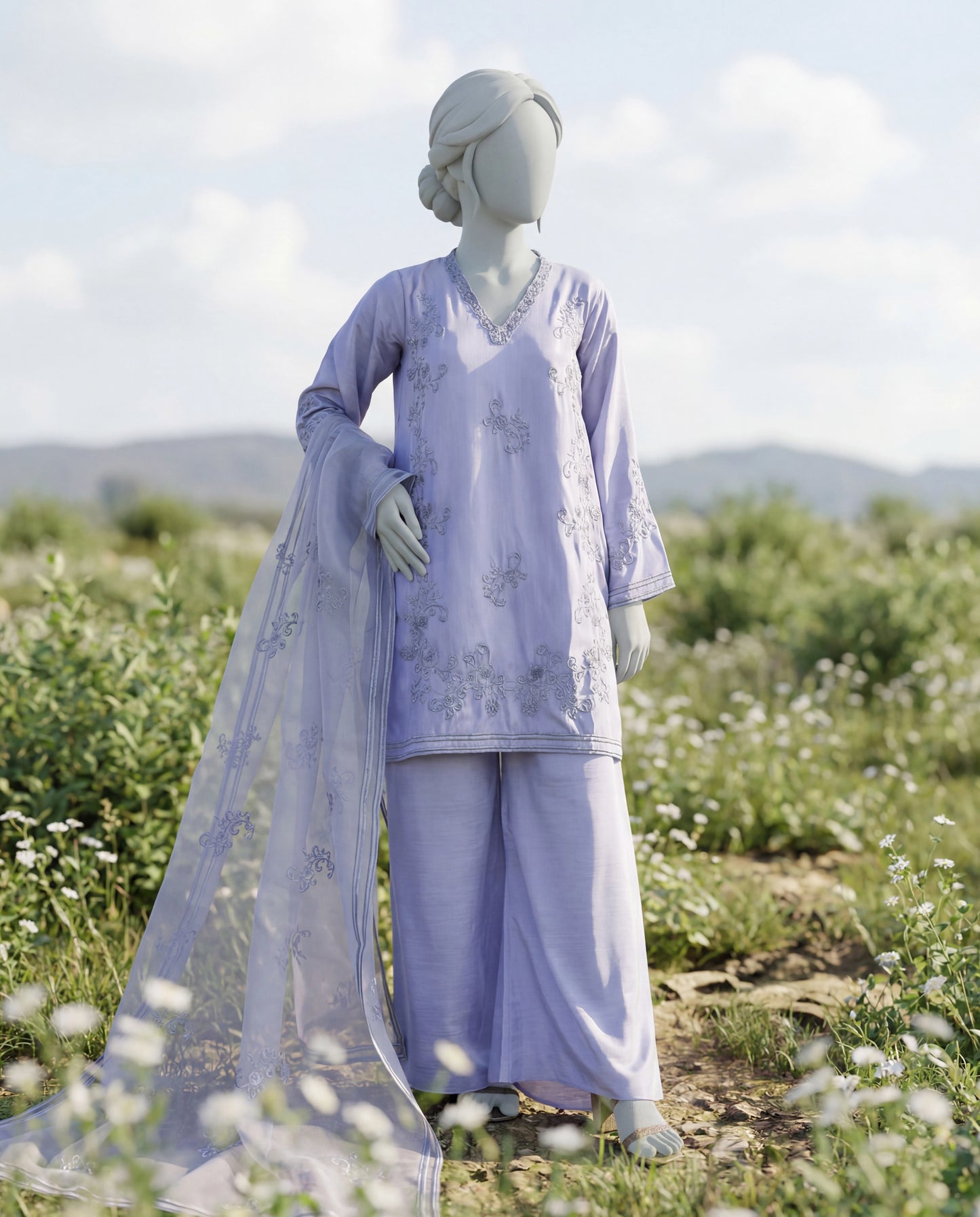 AZIMAH - 3 PIECE EMBROIDERY SUIT