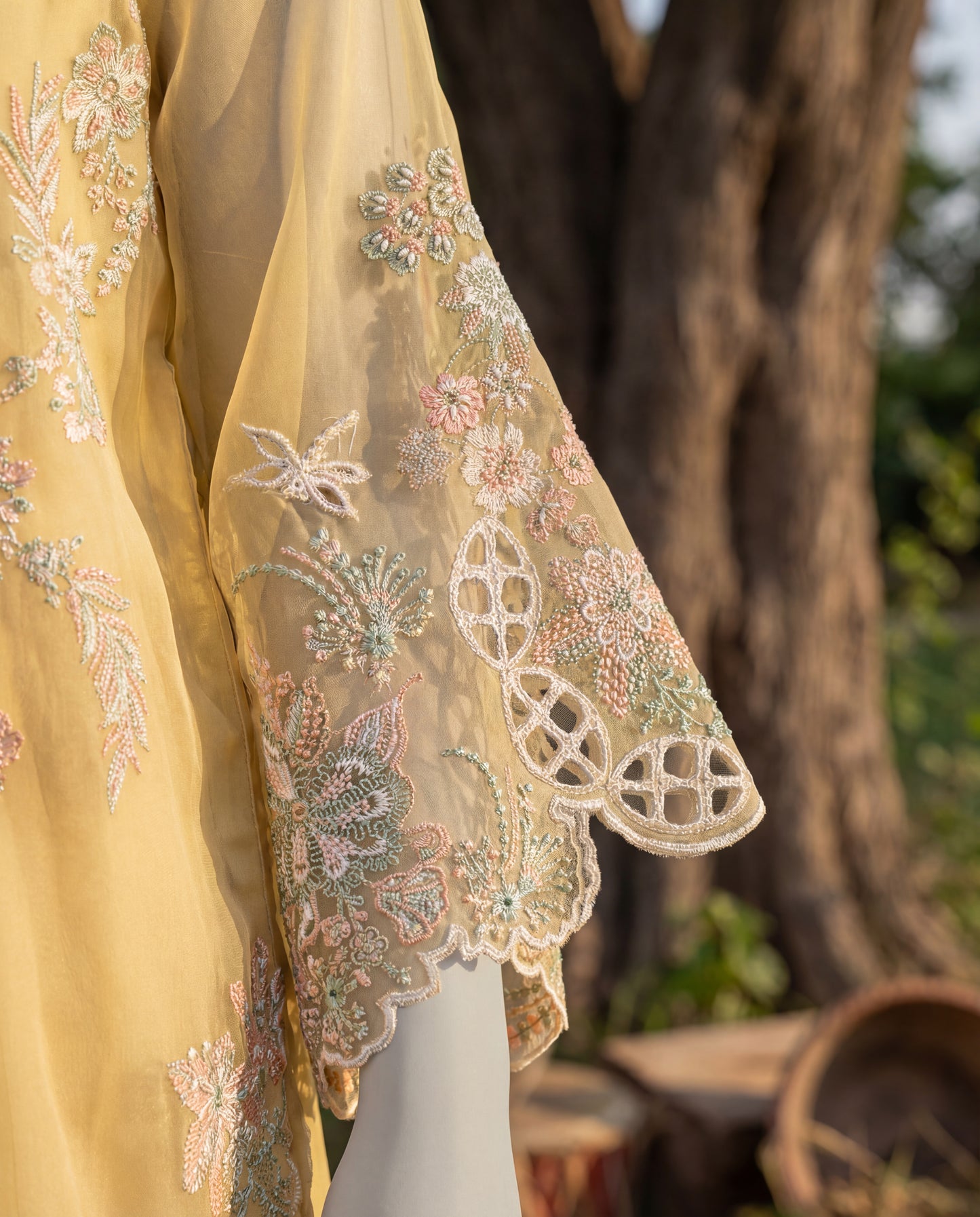 SAVINA - 3 PIECE EMBROIDERY SUIT