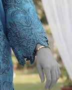 LENORA LAPIS - 3 PIECE EMBROIDERY SUIT