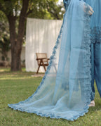 LENORA LAPIS - 3 PIECE EMBROIDERY SUIT