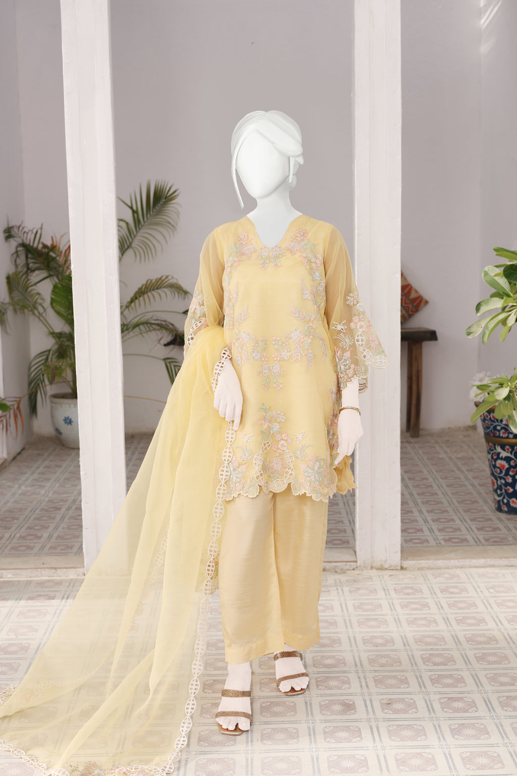 SAVINA Embroidered Organza 3-Piece Suit VL.1-03