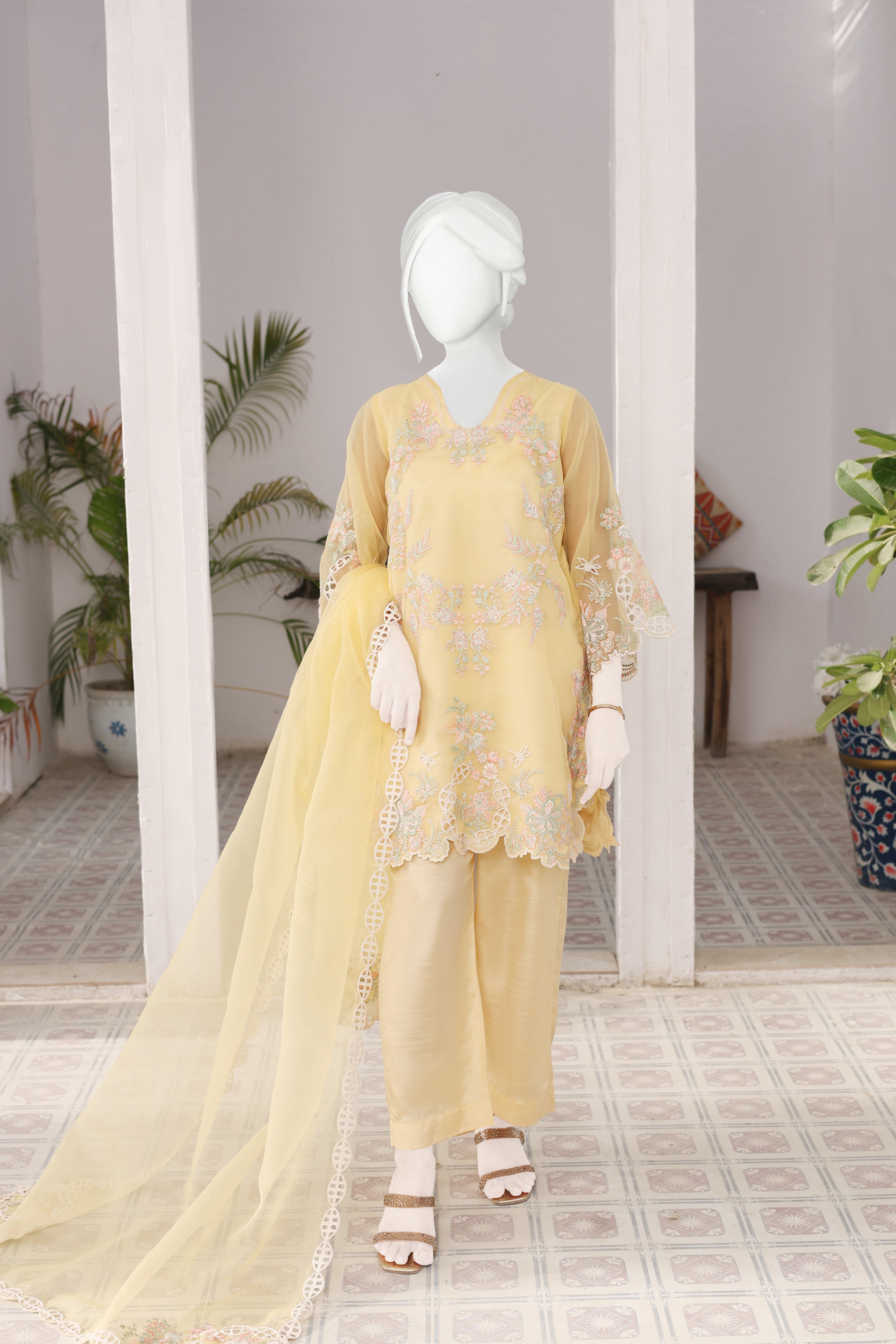 SAVINA Embroidered Organza 3-Piece Suit VL.1-03