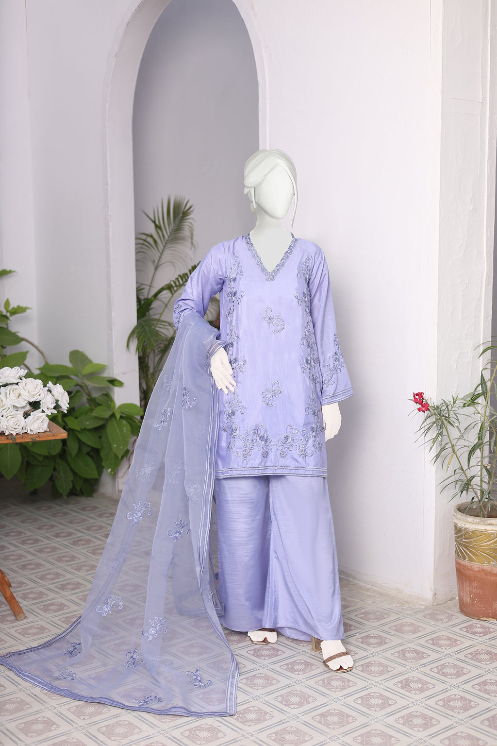 Azimah Semi-Formal 3-Piece Embroidered Pret Suit